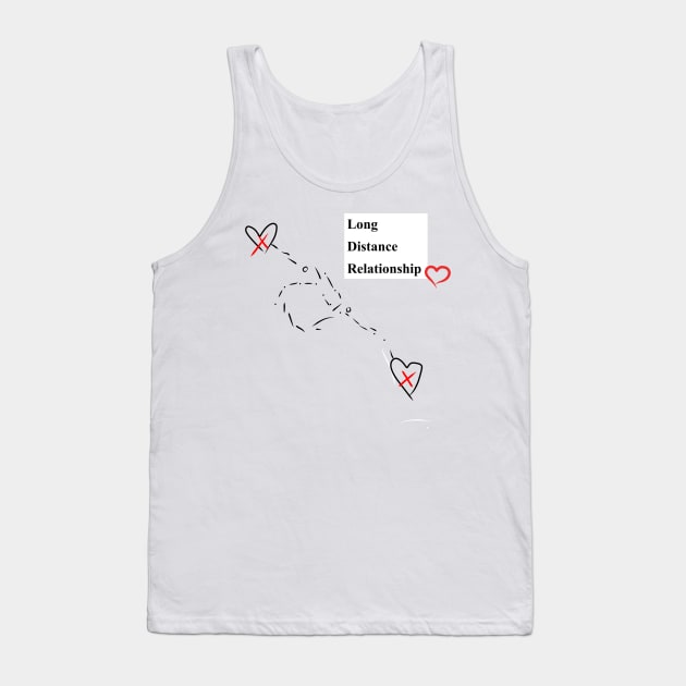 Long Distance Relationship Cute Tank Top by Kassimoedesigns